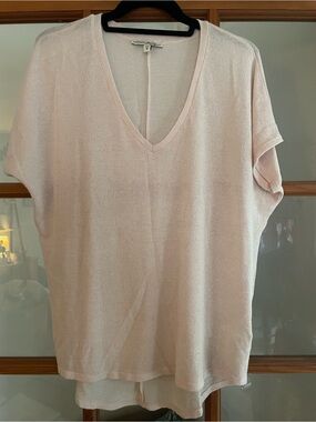 Express Pale Pink V-Neck Knit Tunic